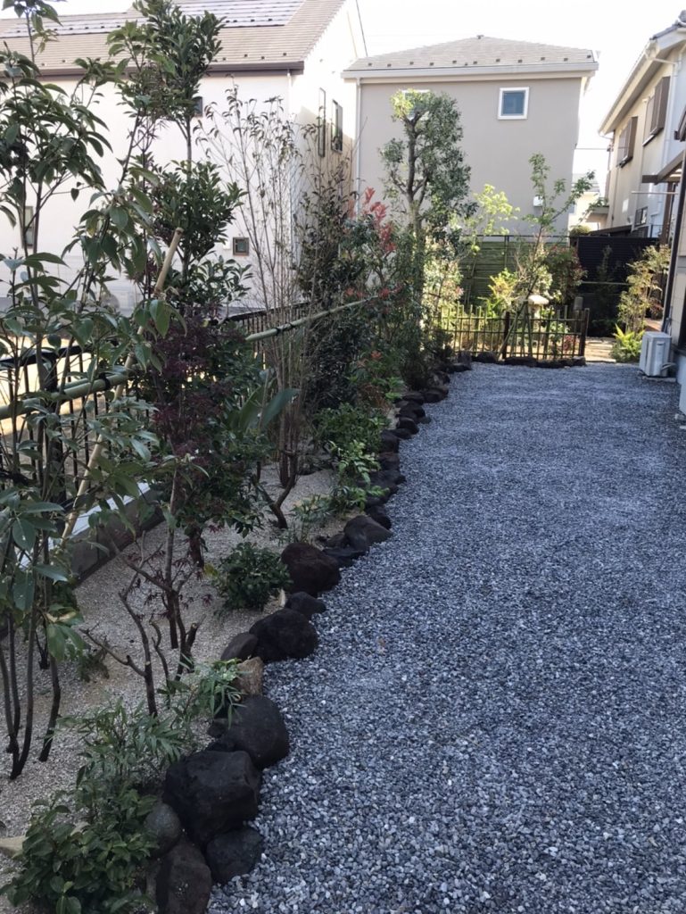 完成後の庭