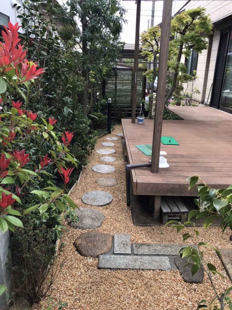 完成後の庭